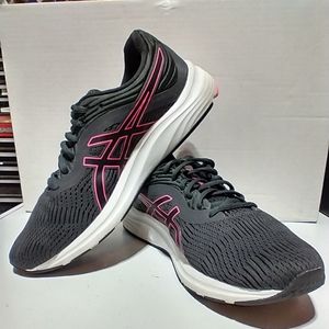 Asics Gel-Flux 3 Womens SZ 7.5 Sneakers Black Pink Running Training Shoes T664N